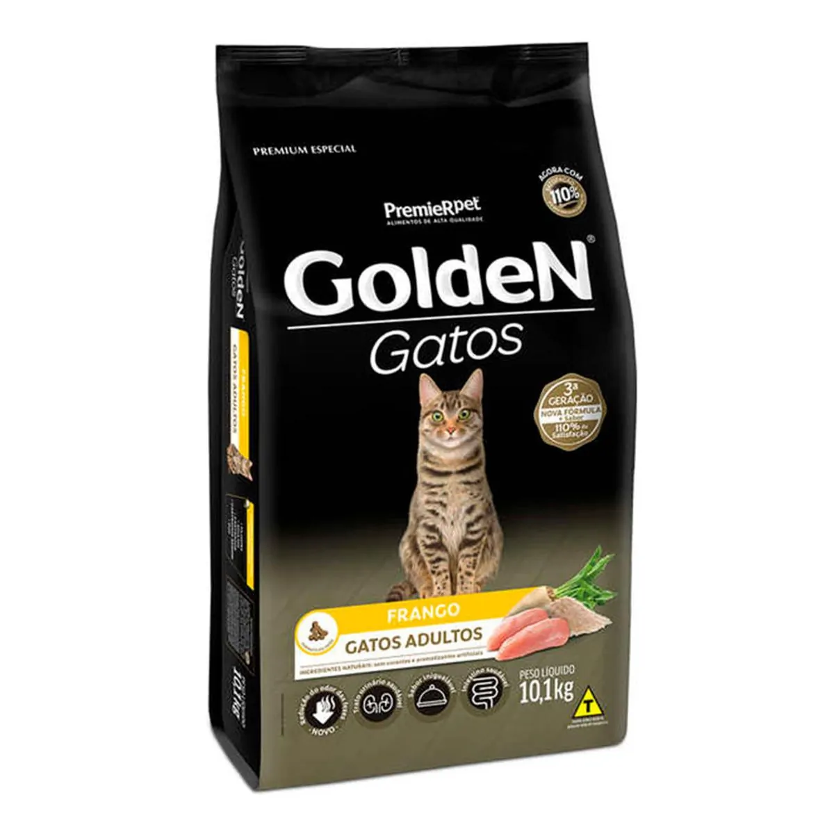 Ração Golden Gatos Adultos Frango 10,1kg