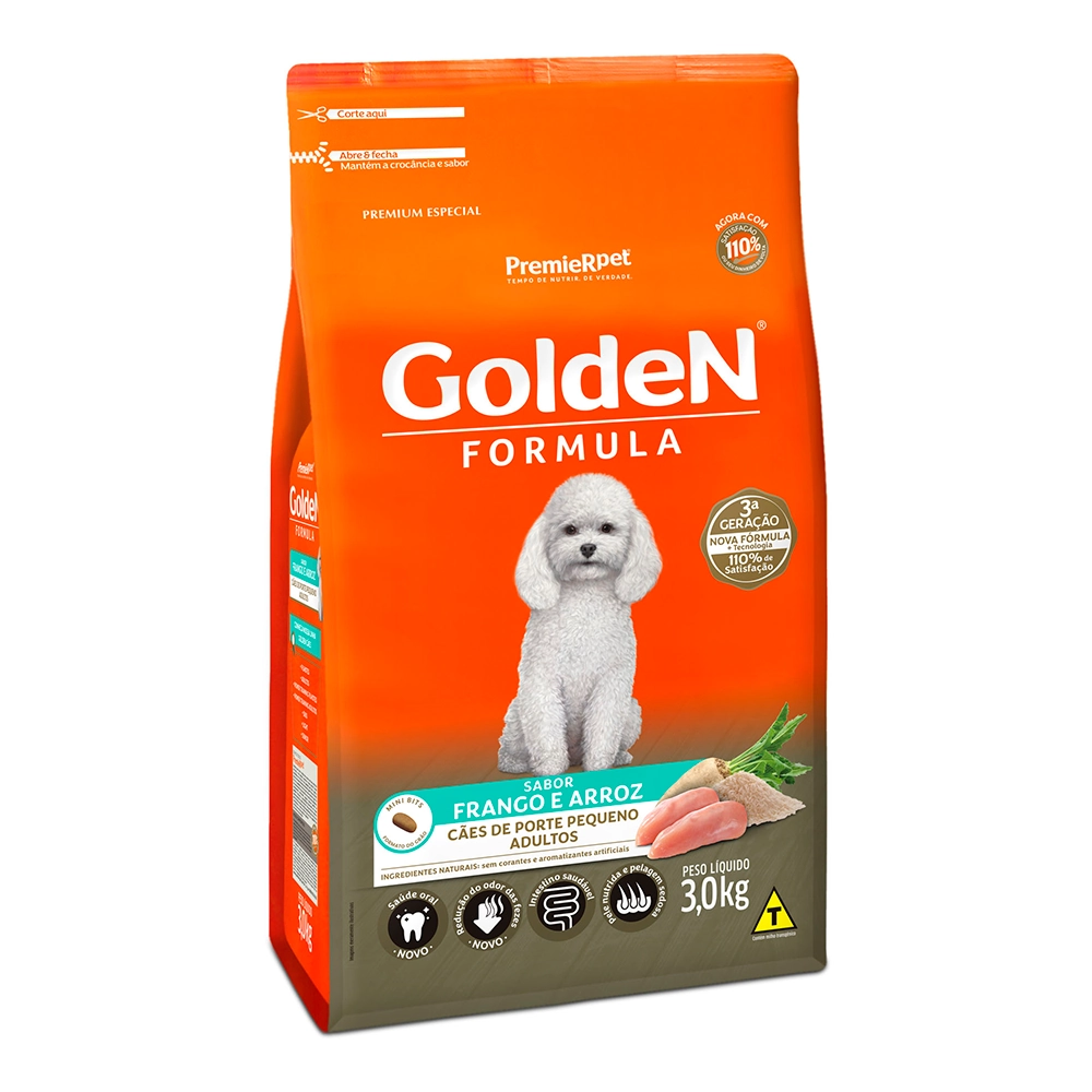 Premier Pet Golden Fórmula Adultos Mini Bits Pacote 3 Kg