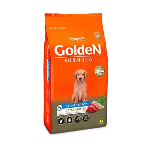 Ração Golden Formula para Cães Filhotes Carne e Arroz 3kg