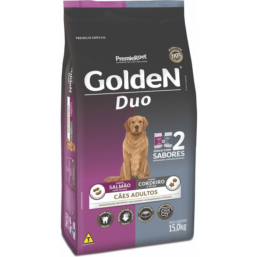 Golden Duo Caes Ad/salmão 15kg