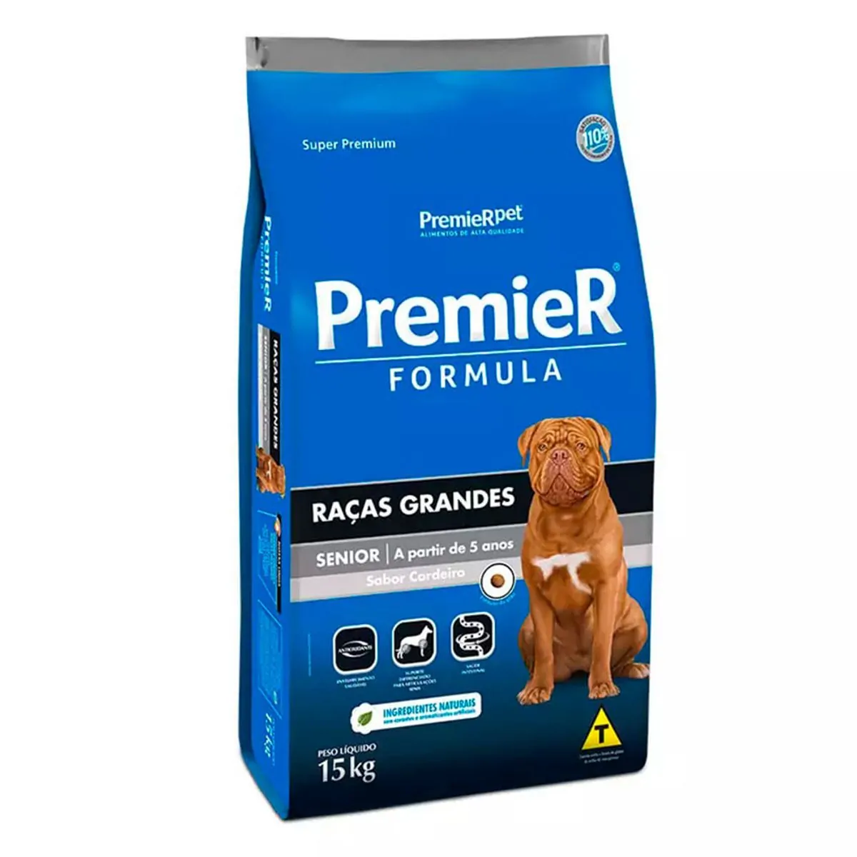 Ração Premier Fórmula Senior Para Cães Adultos De Raças Grandes Sabor Cordeiro
