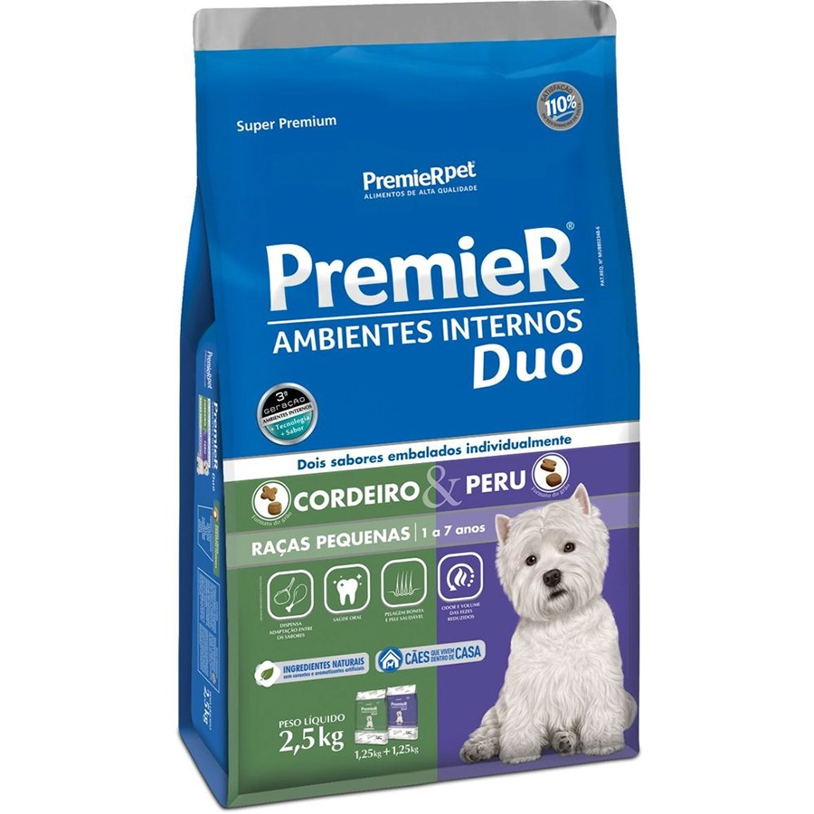 Ração Premier Duo Ambientes Internos Para Cães Adultos De Raças Pequenas