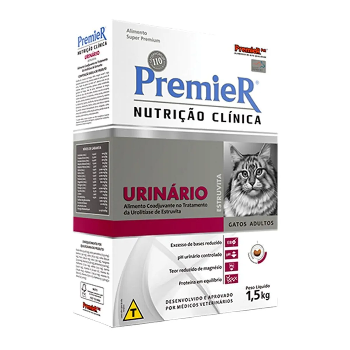 Premier Nutrição Clinica Gatos Urinario 1,5kg 296