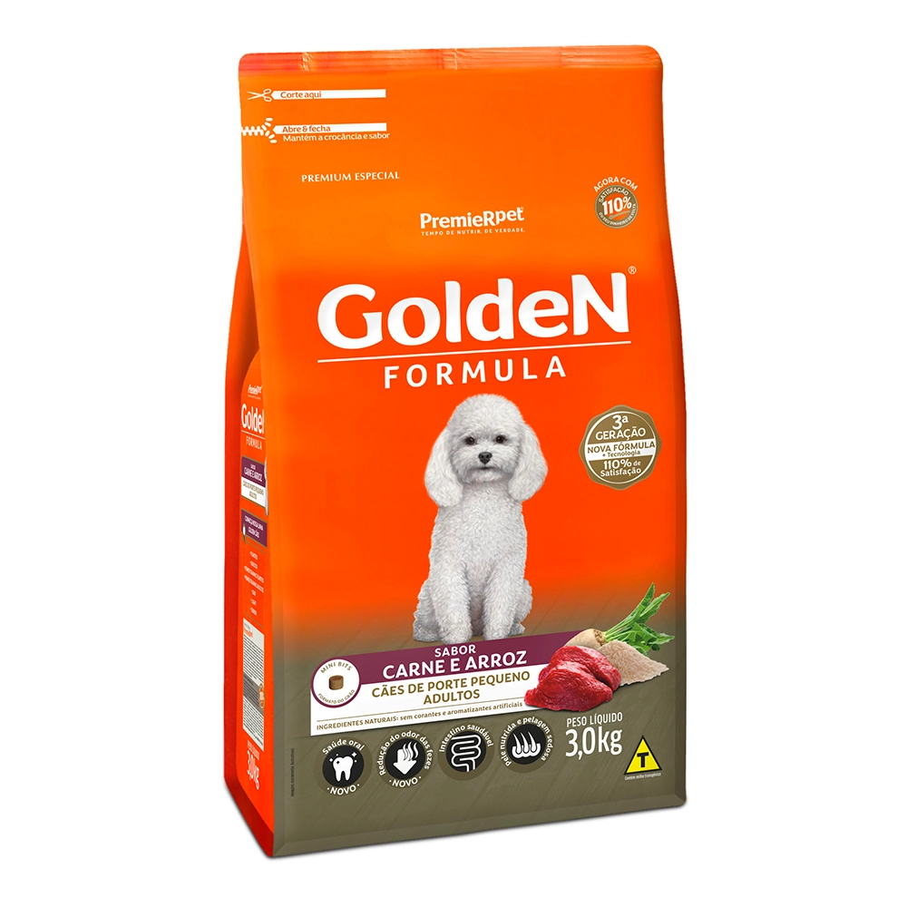 Golden Caes Ad. Carne E Arr. Mini Bits 3kg