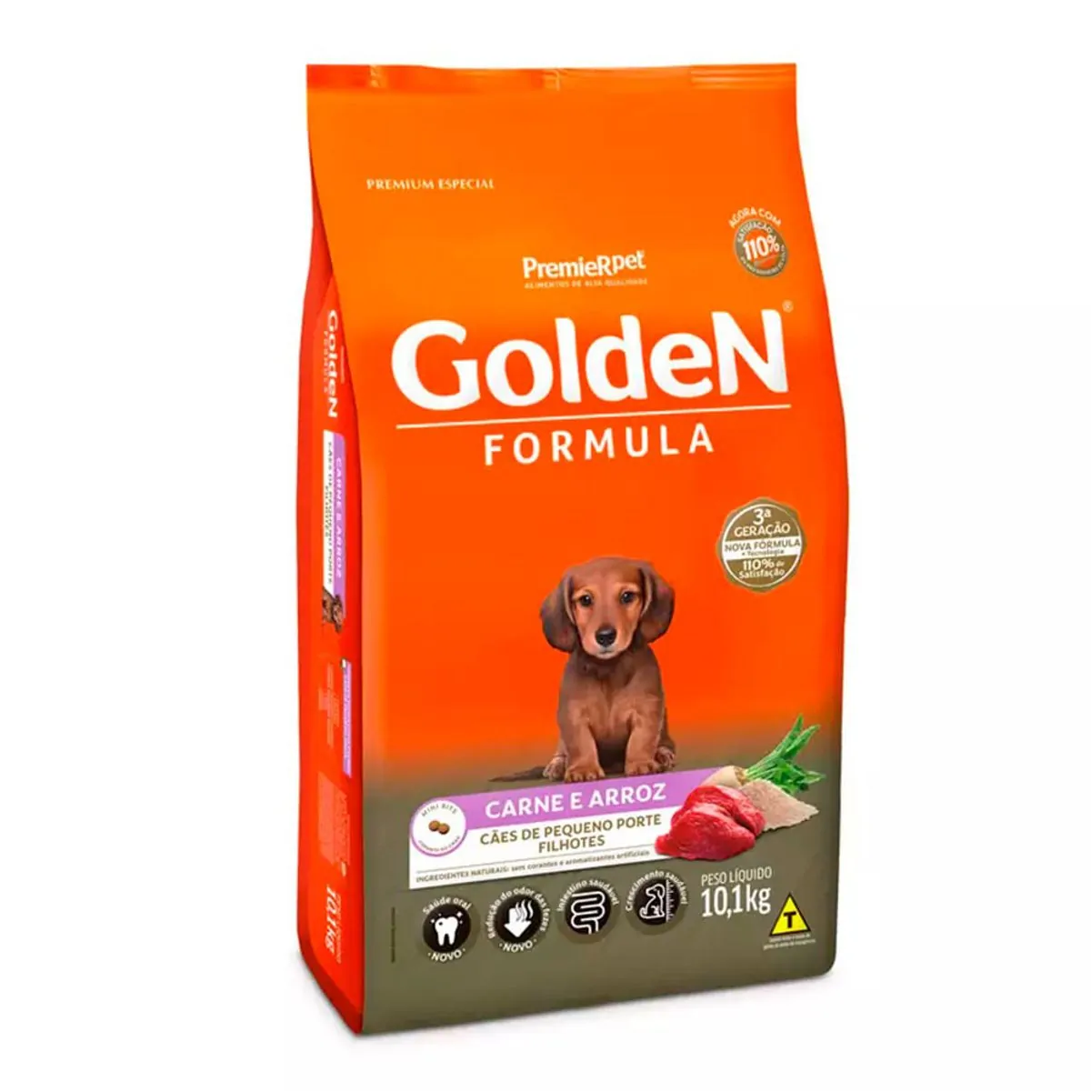 Racao Golden Formula Carne E Arroz Para Caes Filhotes De Racas Pequenas 101 Kg