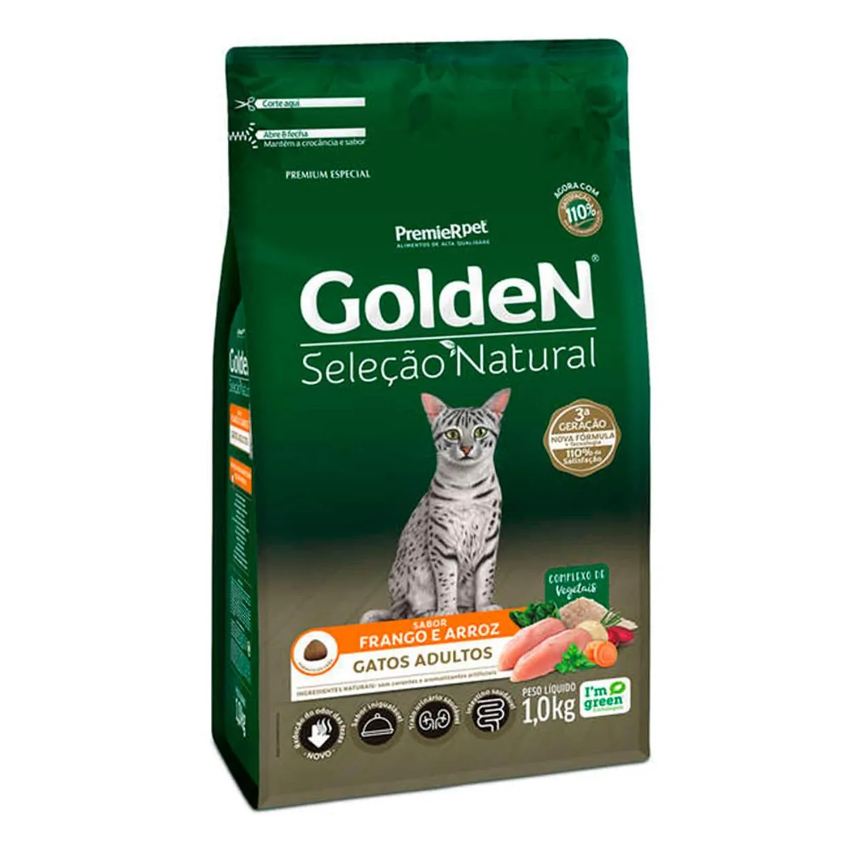 Golden Seleção Natural Gato Adulto 1kg 25222