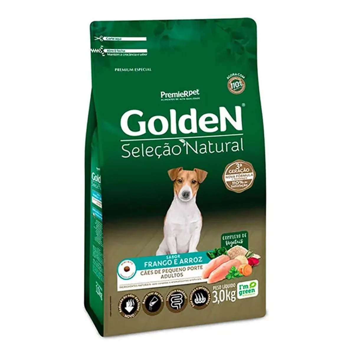 Golden Seleção Natural Adulto Mini Bits 3kg 25217