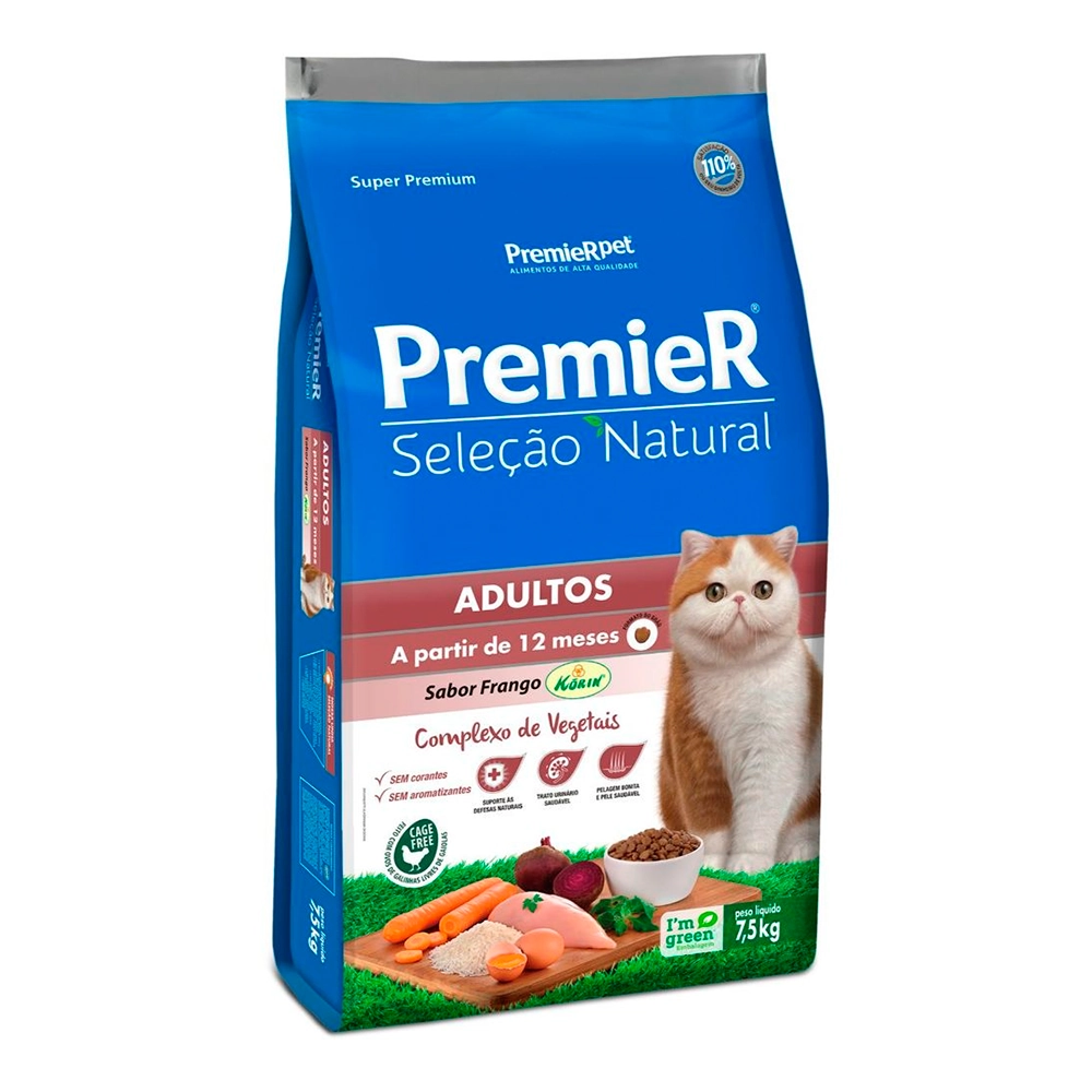 Ração Premier Seleção Natural Para Gatos Adultos
