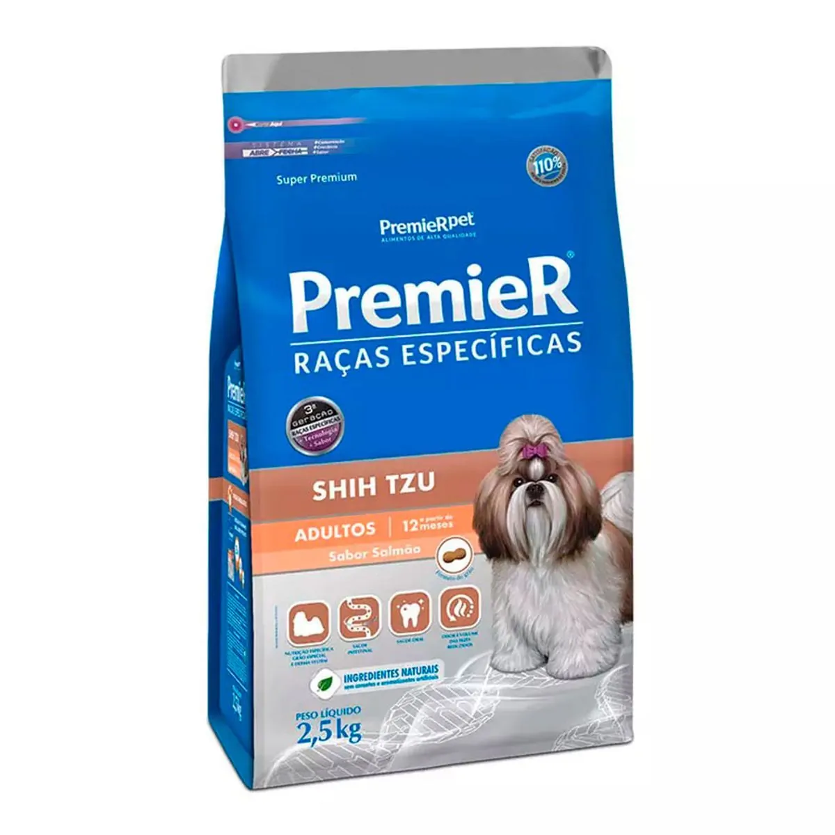 Premier Raças Esp Cães Adulto Shih Tzu Salmao 2,5kg 26400