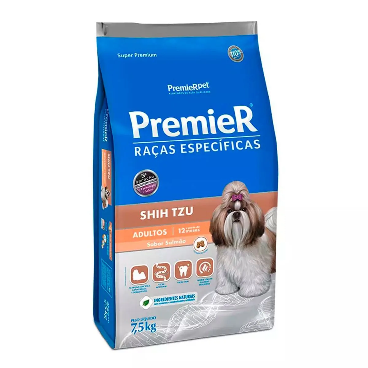 Ração Premier Para Cães Adultos Shih Tzu Sabor Salmão