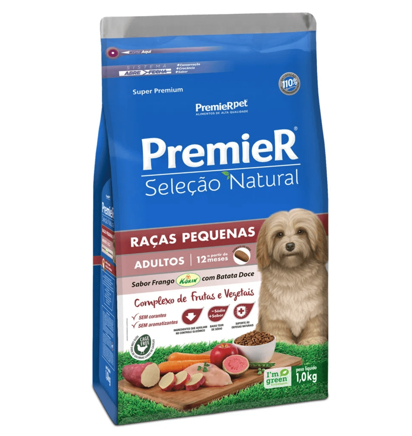 Ração Premier Seleção Natural Para Cães Raças Pequenas Frango Com Batata Doce