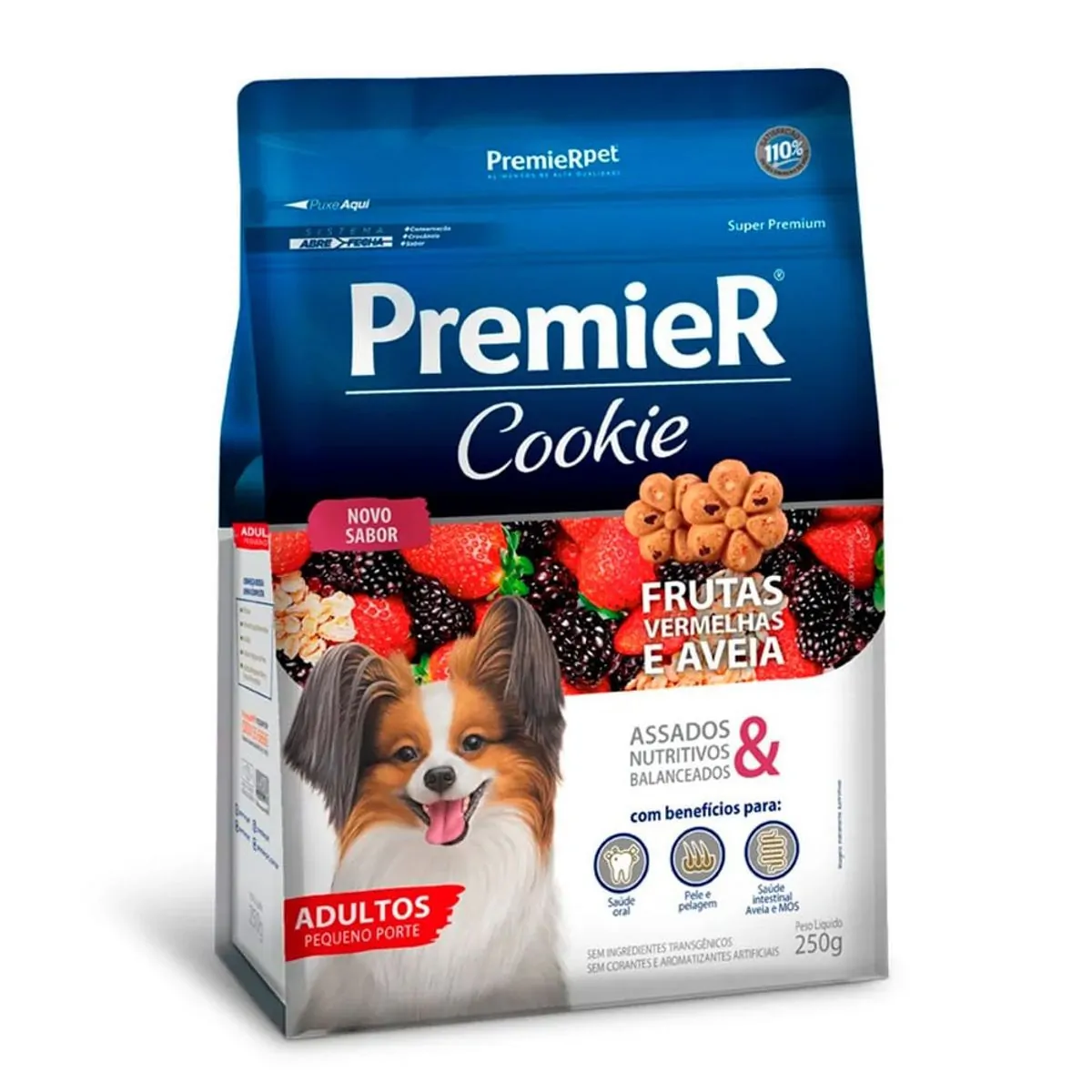 Biscoito para Cães Adultos Raças Pequenas Frutas Vermelhas Premier Cookie 250g