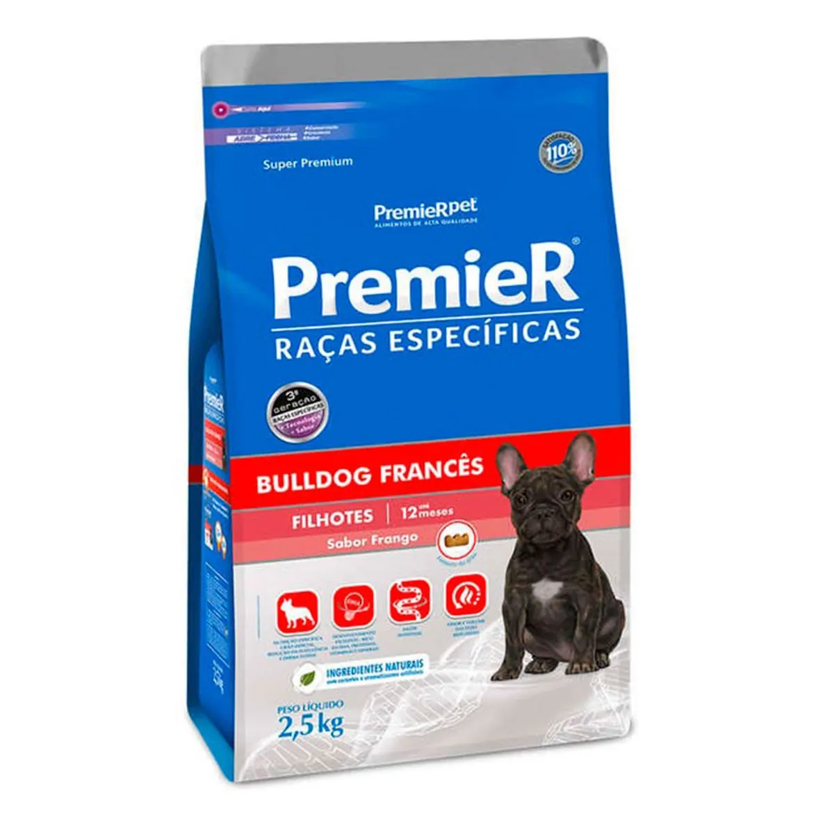 Ração Premier Raças Específicas Bulldog Francês Para Cães Filhotes, 2,5kg Premier Pet Raça Filhotes,