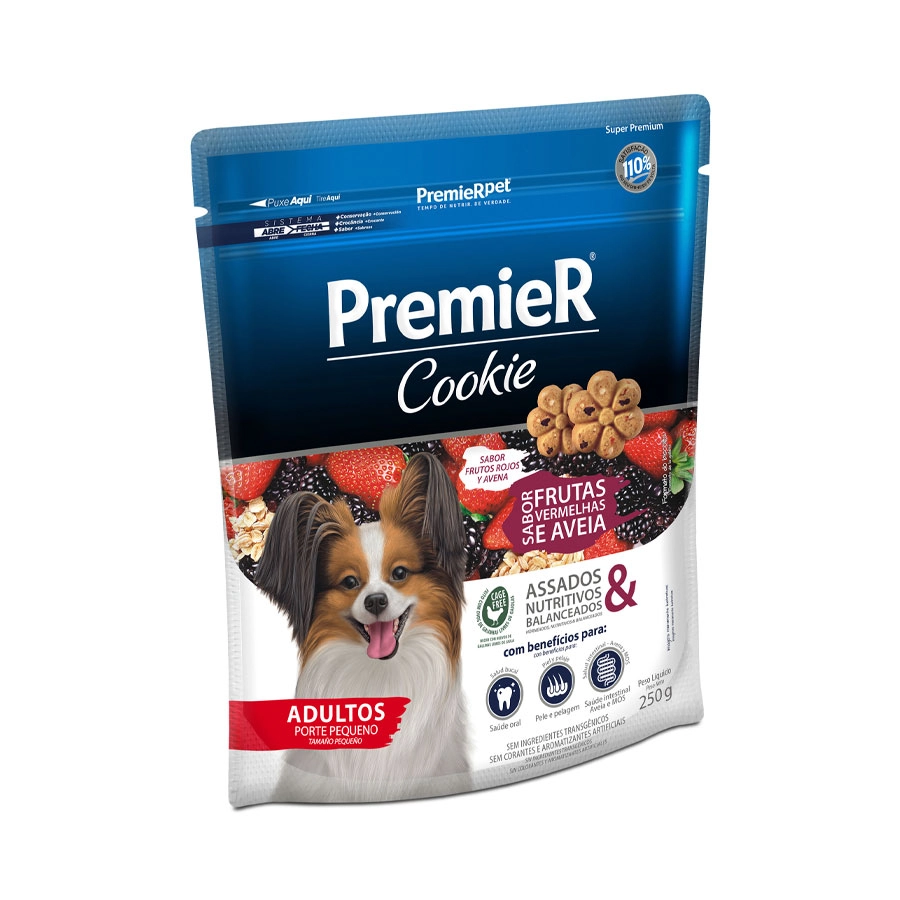 Premier Cookie Caes Adult Rac Peq Frut Verm 50 G