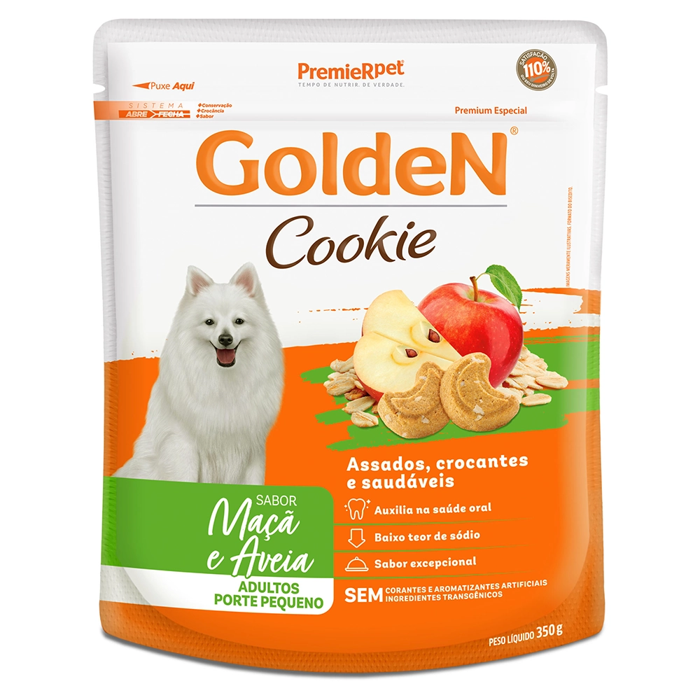 Golden Cookie Adulto Pp Maca Aveia 350g
