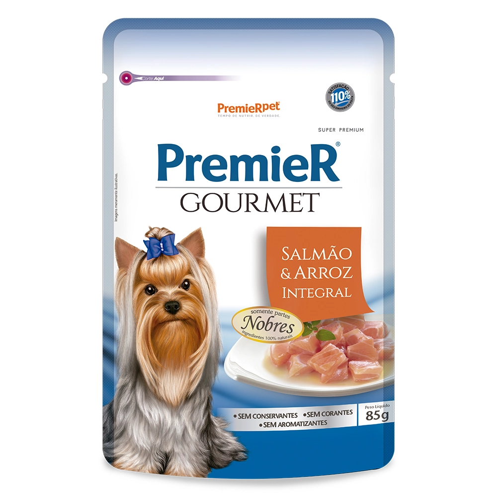 Premier Sache Gourmet Caes Ad Salmao 85 G