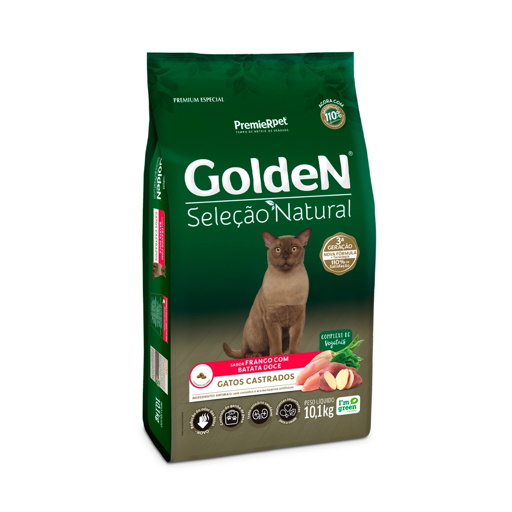 Golden Selecao Nat Gatos Ad Cast Batata Doce 10,1kg