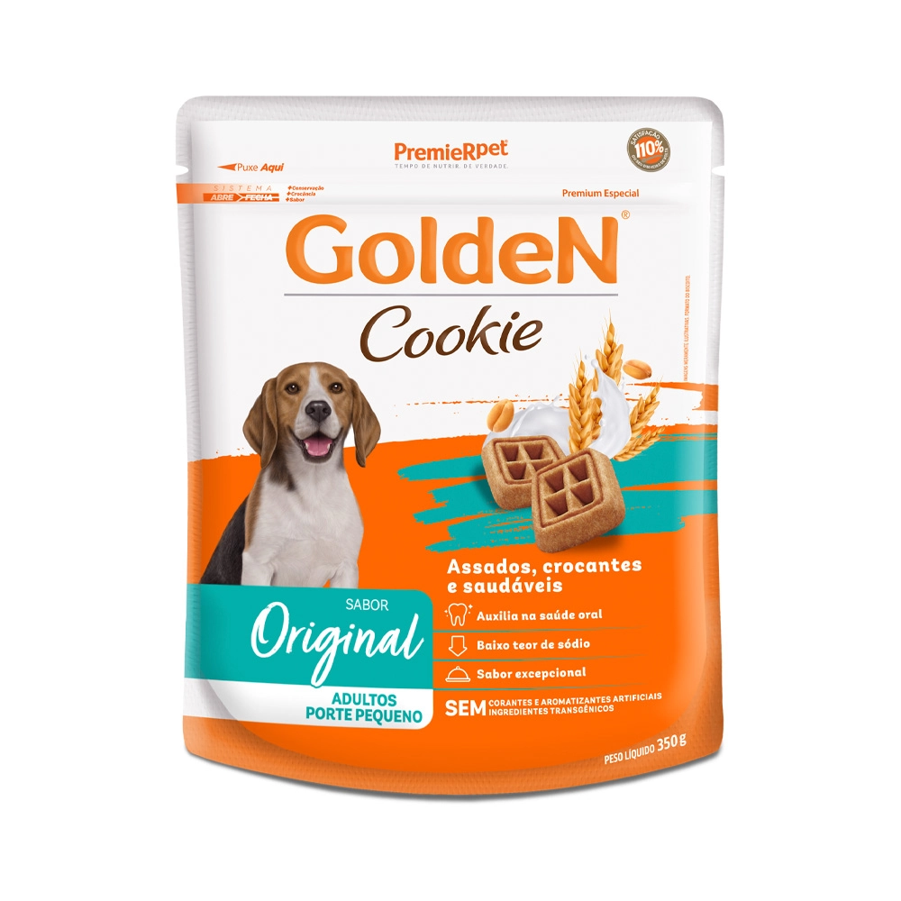 Biscoito Golden Cookie Para Caes Porte Pequeno 750g Pacote Familia