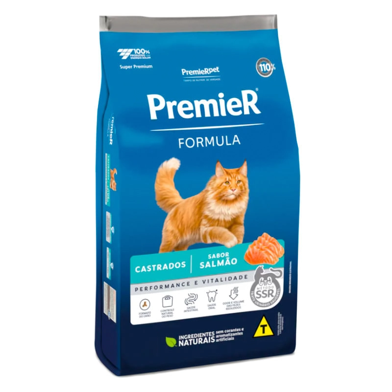 Premier Formula Gatos Cast Cast Salmão 1,5 Kg