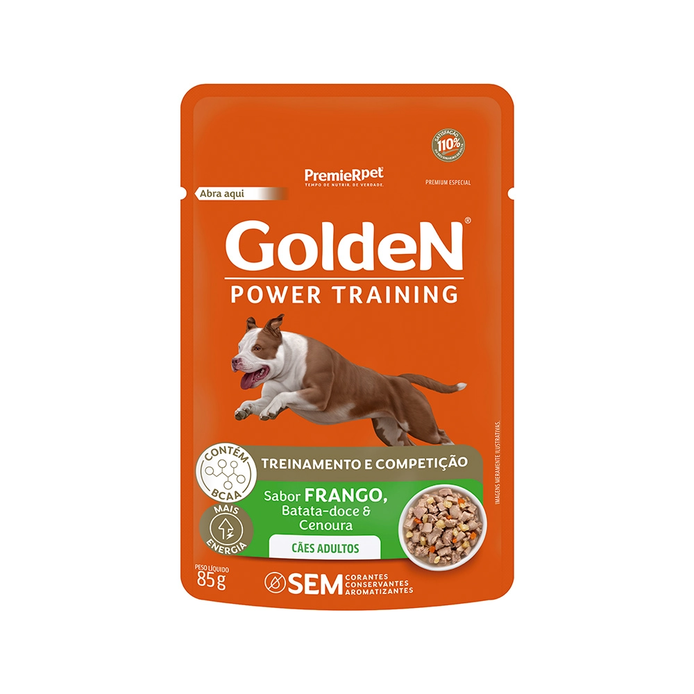 Golden Gourmet Power Training Caes Adult 85 G 20 Un