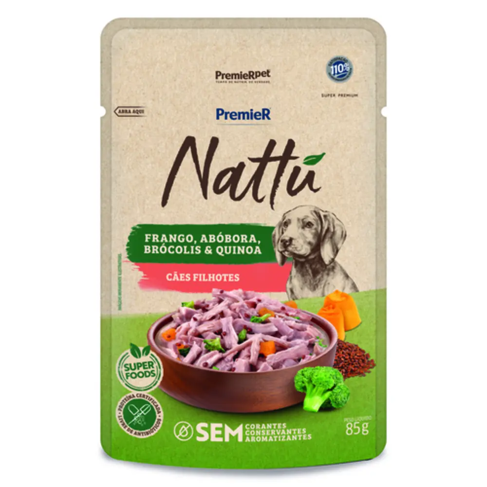 Sache Nattu Cao Filhote Frango Abobora 85gr 279153