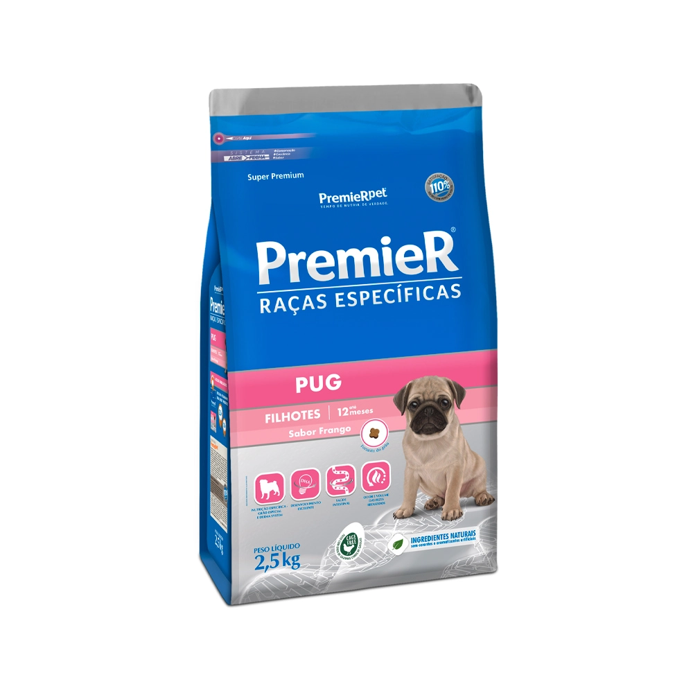 Racas Esp Caes Fil Pug 2,5 Kg