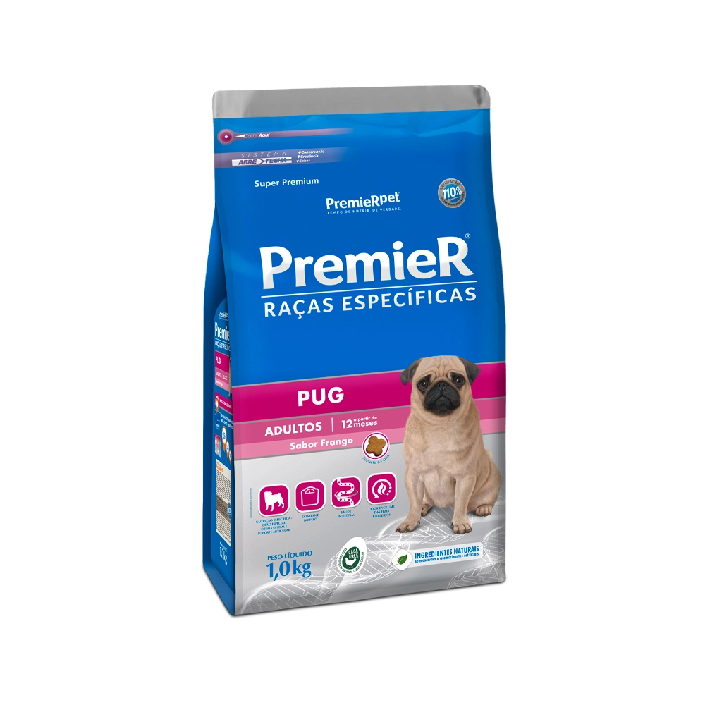 Premier Racas Pug Adultos 1.0 Kg