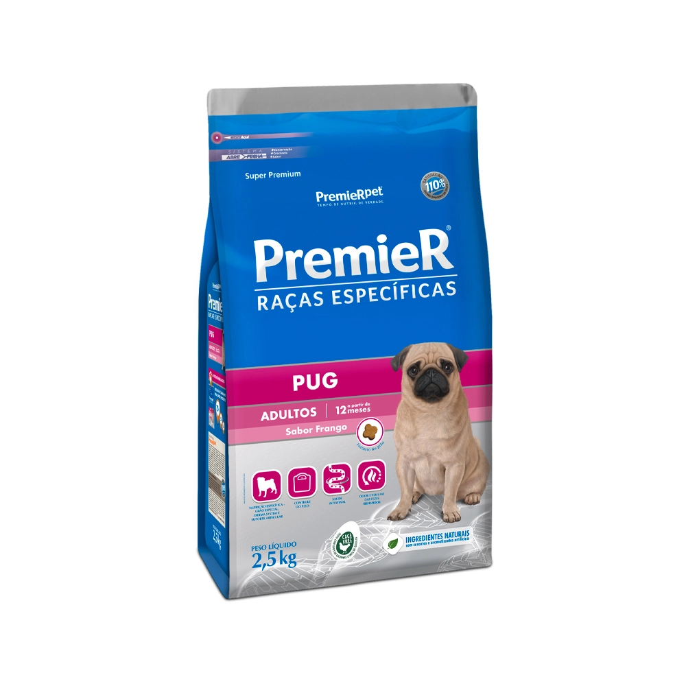 Ração Raças Especificas Pug Adulto 2,5kg
