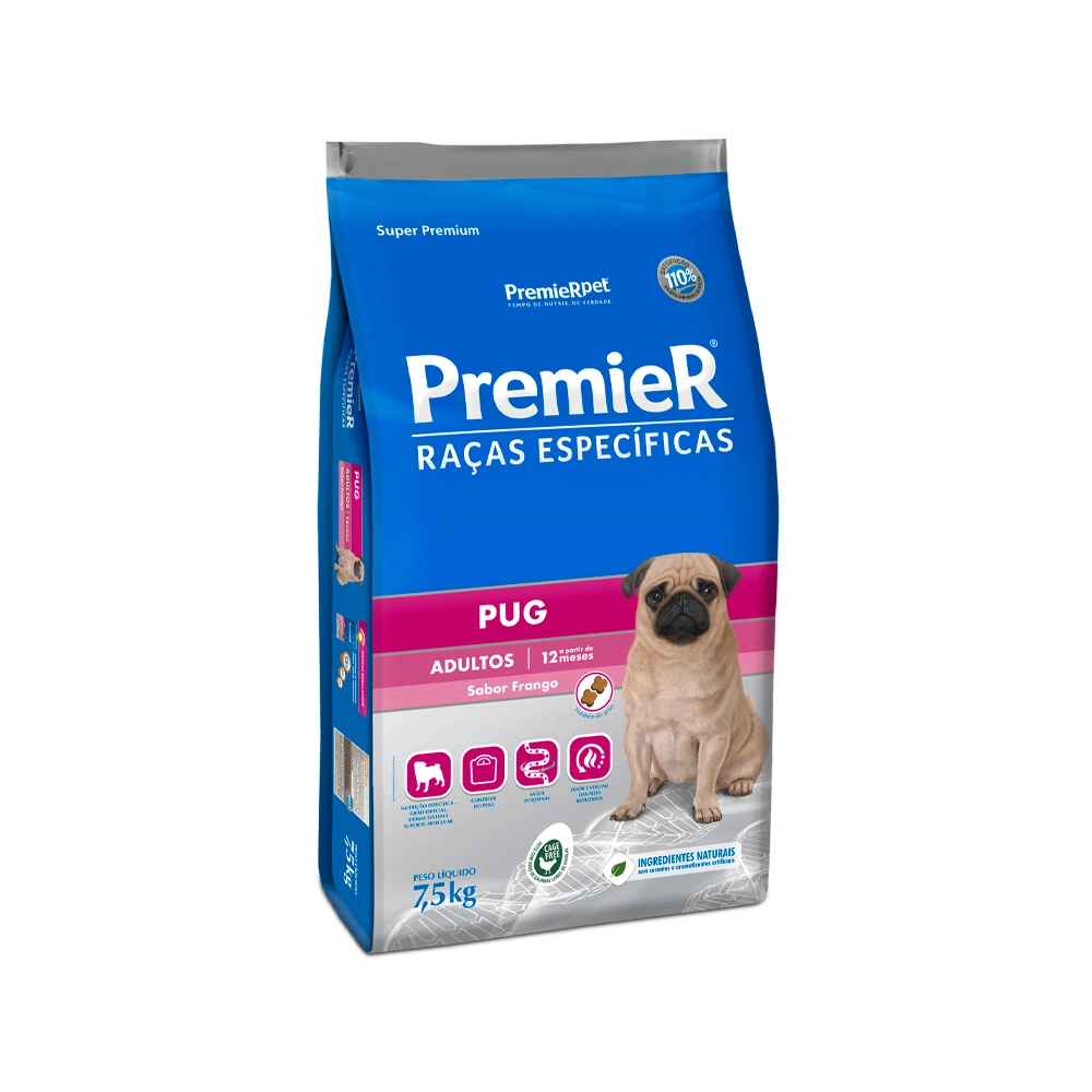 Premier Racas Pug Adultos 7.5 Kg