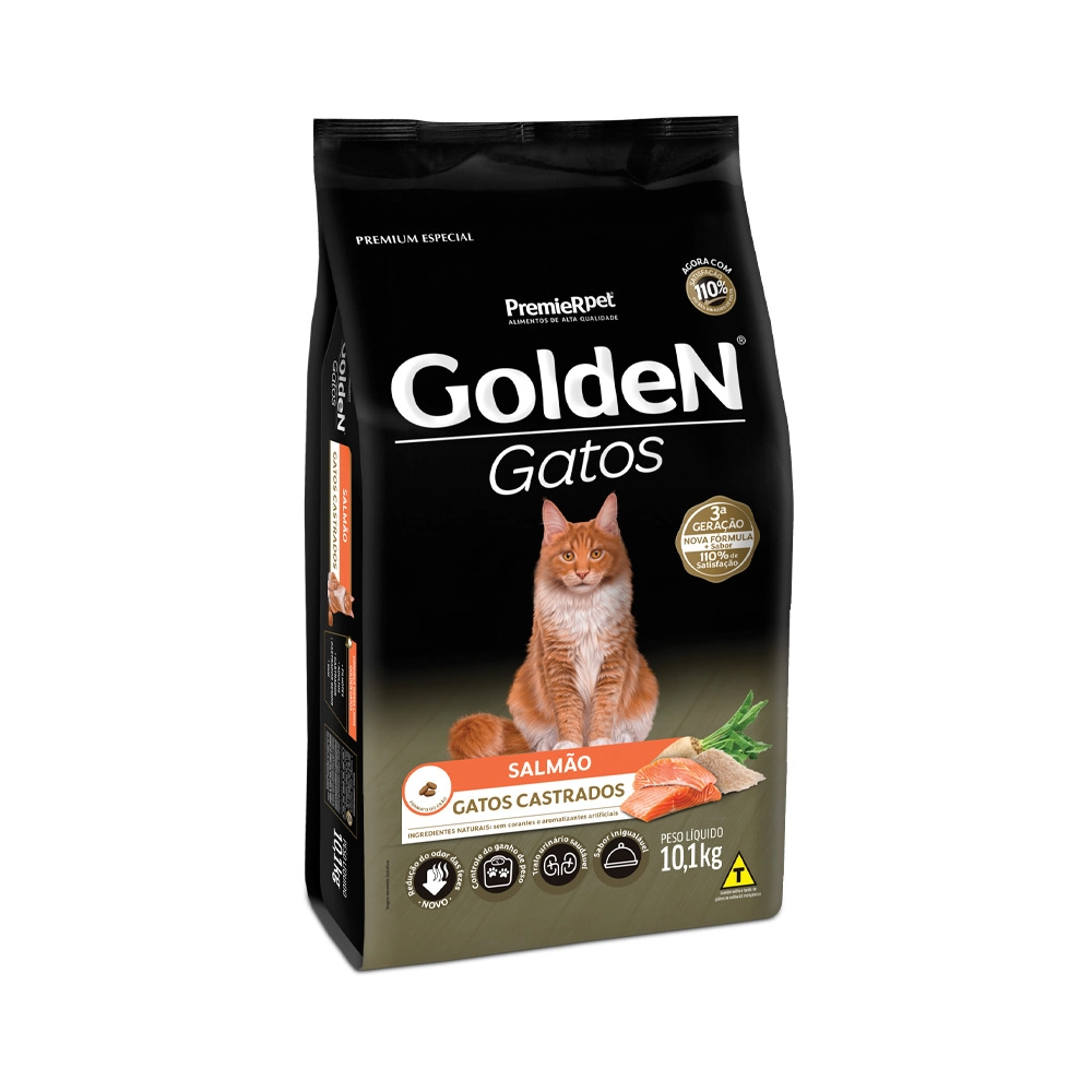 Golden Form Gatos Ad Cast Salm Leve 10,1 Kg Pague 9,1 Kg