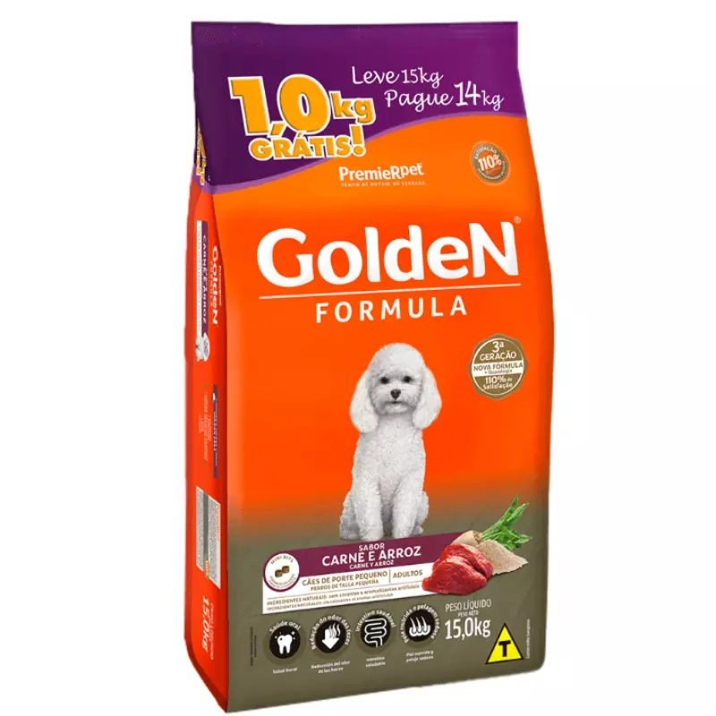 Golden Formula Ces Adultos Mini Bits Carne L15 Kg P14 Kg
