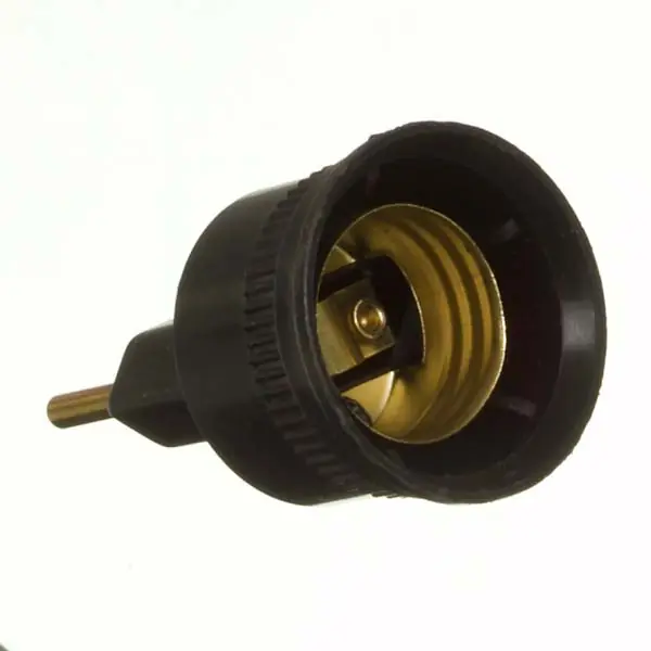 Soquete para Lâmpada Incandescente com Adaptador Tomada