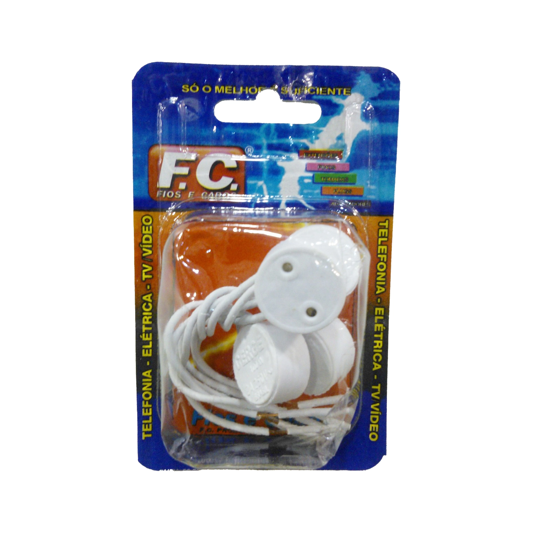 Soquete para Lâmpada Fluorescente Branco FC Fios e Cabos