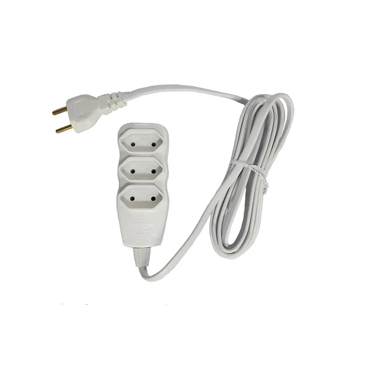 Extensão Elétrica Retangular 1,5 Metros Branco - F.c, Opção: Branco(a), Tamanho: 1,5m