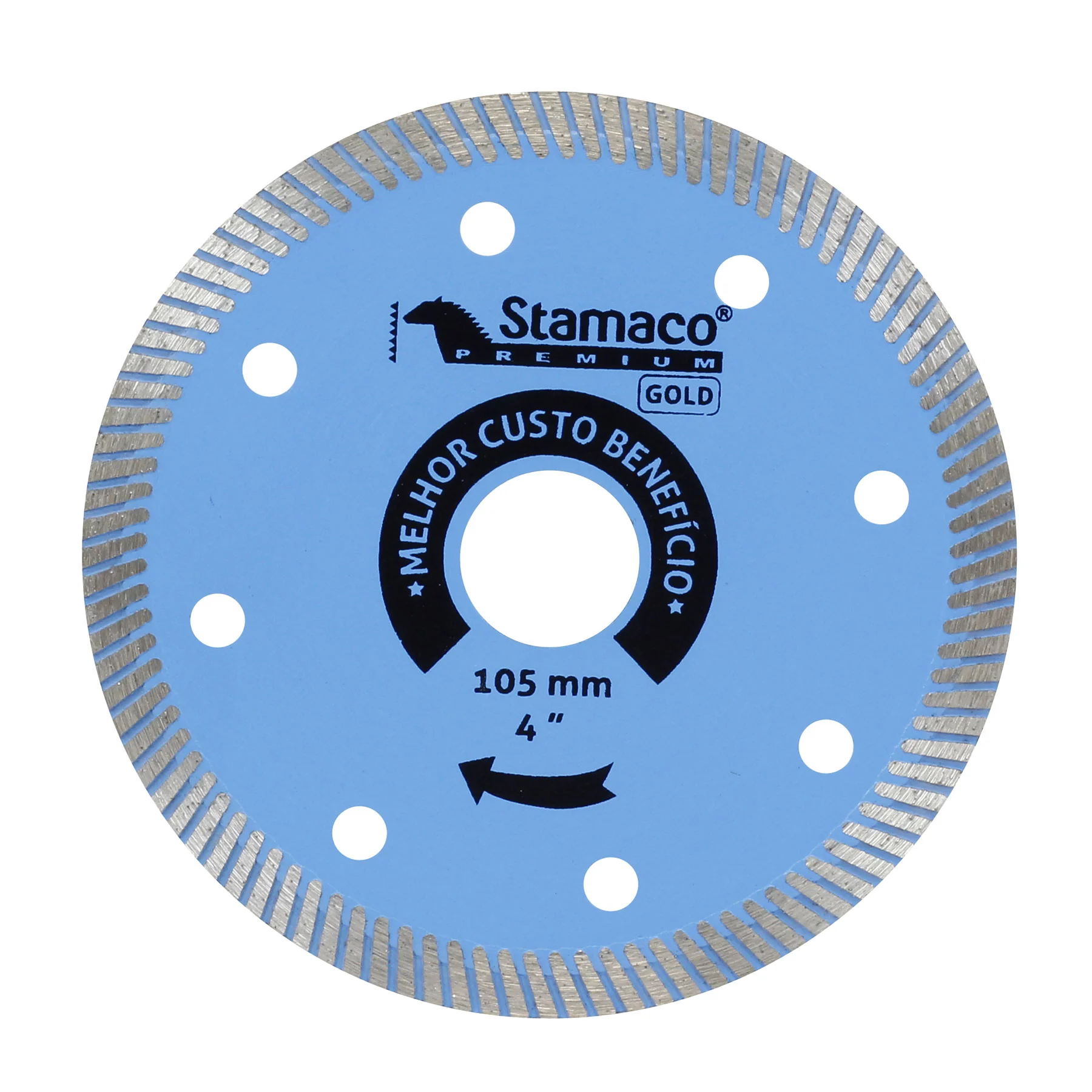 Disco de Corte Diamantado para Porcelanato e Cerâmica 4.3/8" 110mm 1 unidade Stamaco