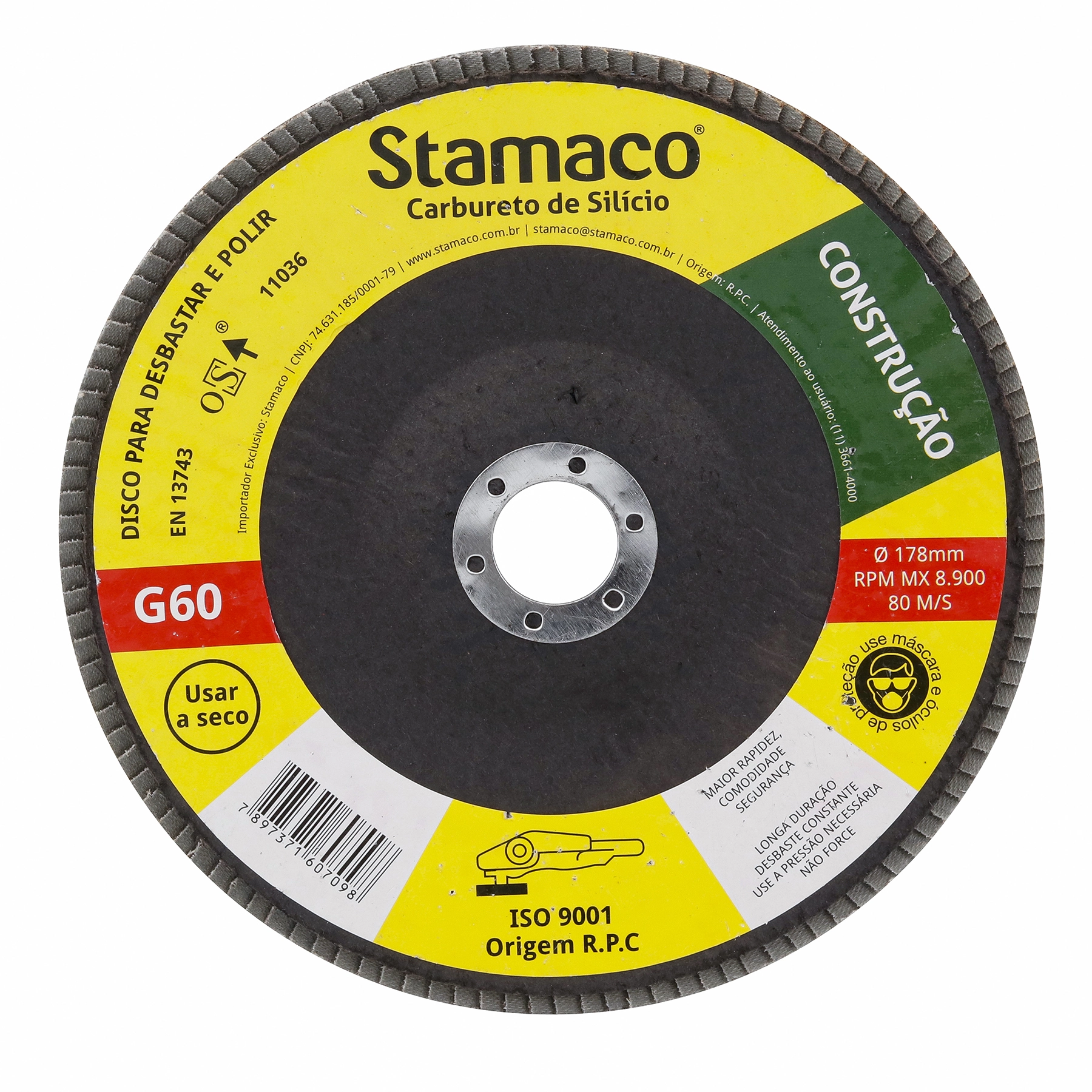 Disco Flap para Metal Grão 60 180mm 7" 1 unidade 7098 Stamaco