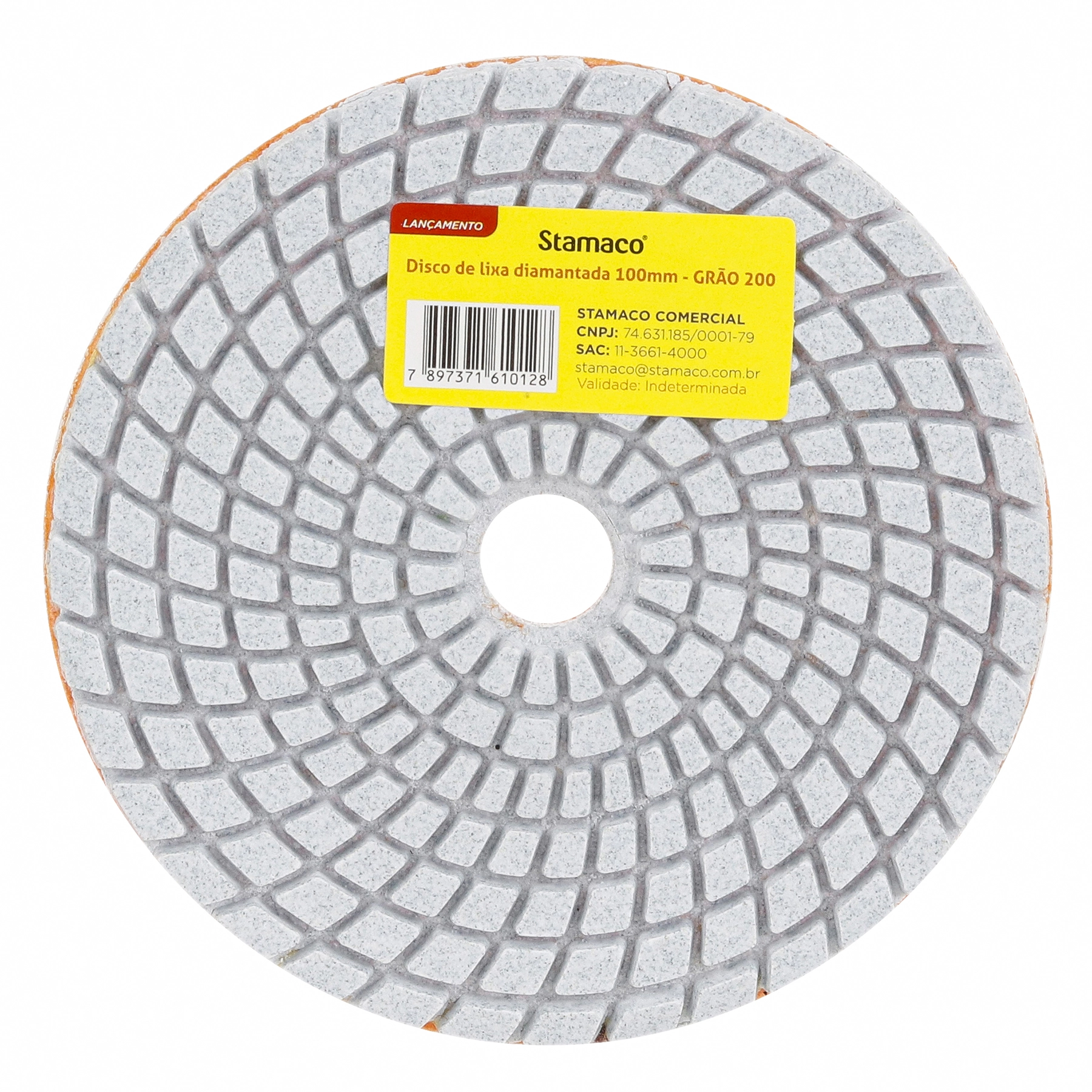 Disco de Lixa para Mármore Grão 200 100mm 4 " 1 unidade G200 Stamaco