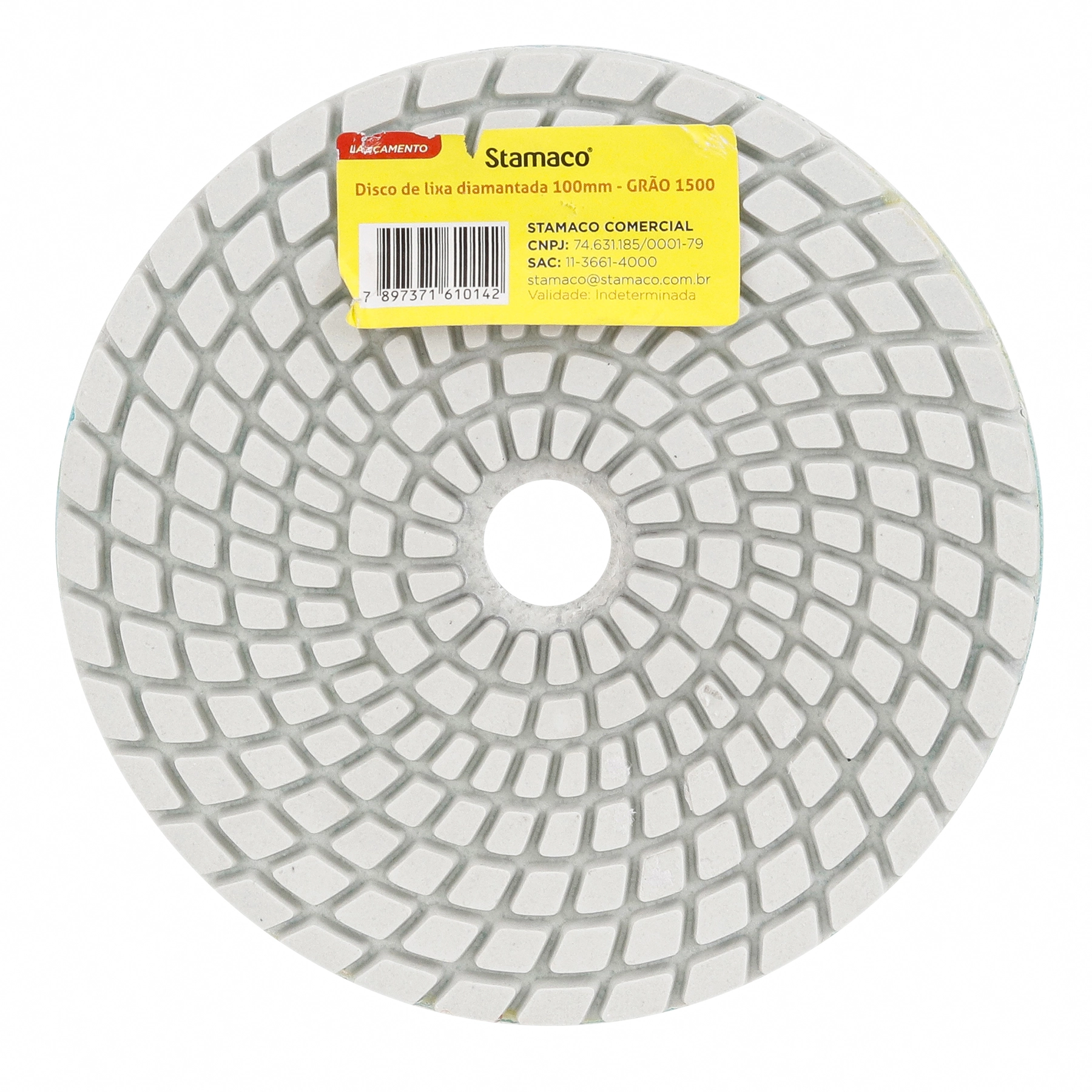 Disco de Lixa para Mármore Grão 1500 100mm 4 " 1 unidade G1500 Stamaco