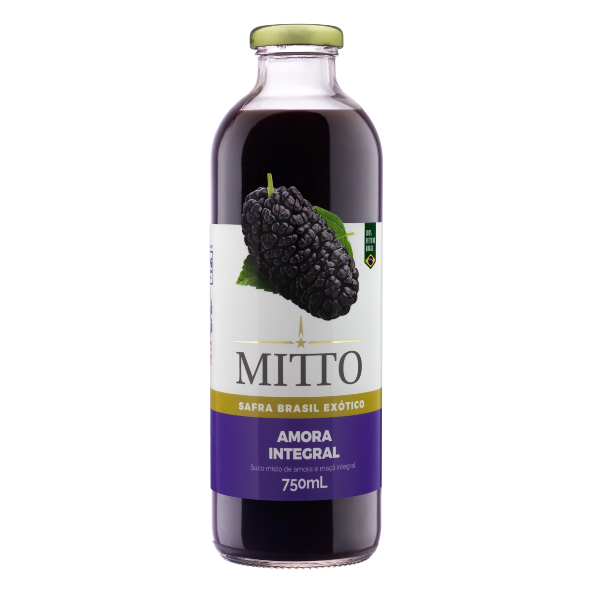 Suco Integral Amora Mitto Garrafa 750ml