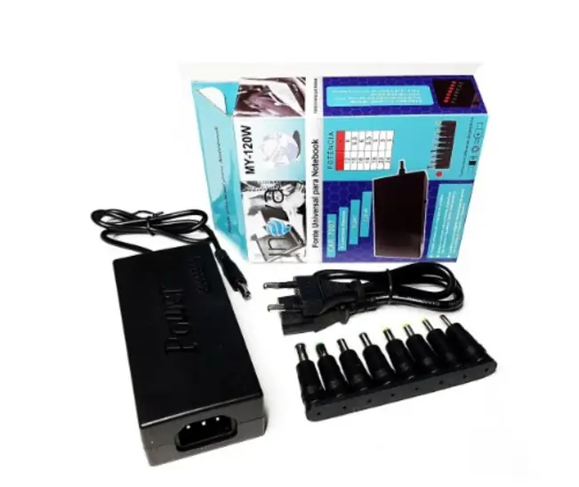 Fonte Universal Para Notebook 8 Conectores + Seletor De Volt