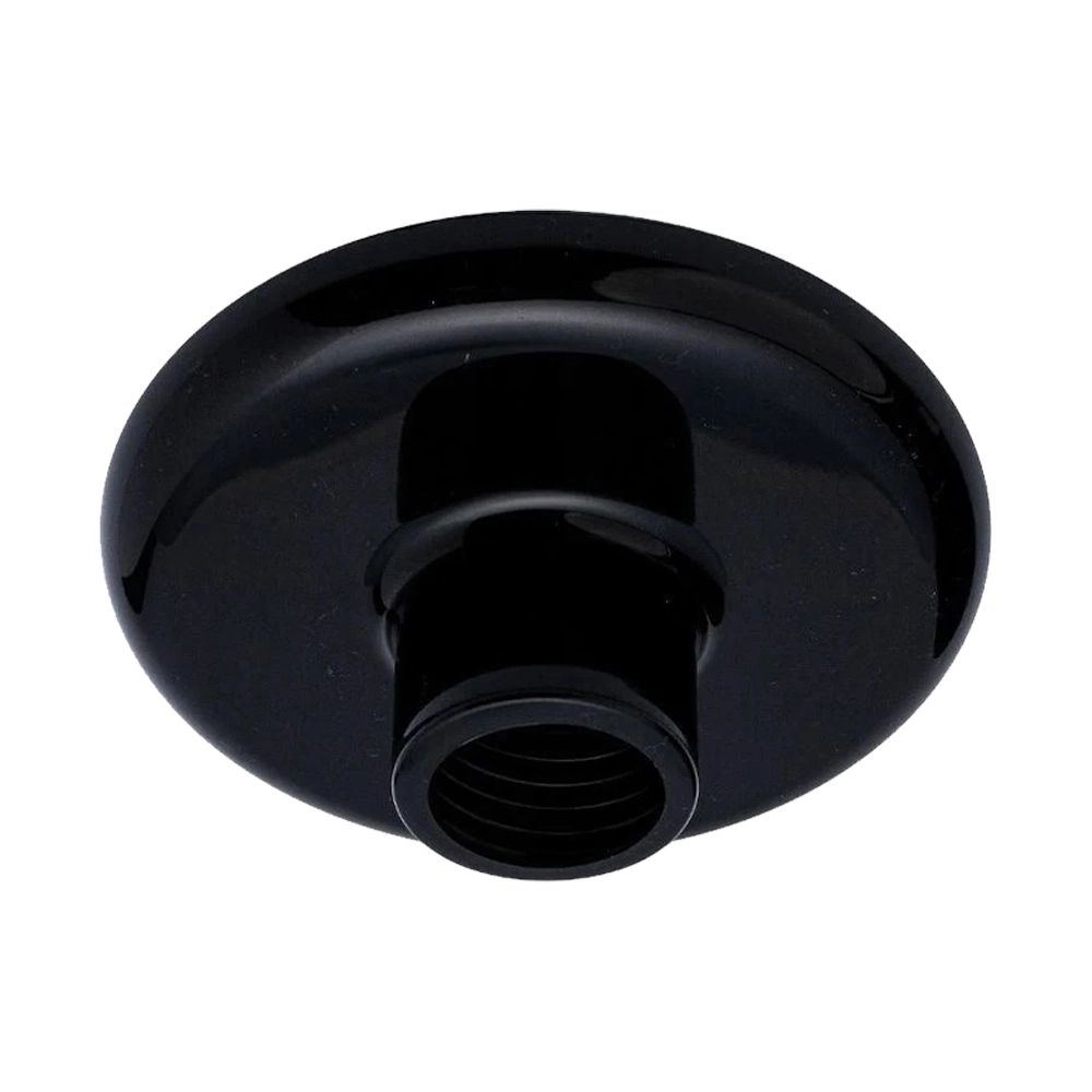 Plafon Simples Redondo Rosqueado Bocal E27 14,5cm Preto