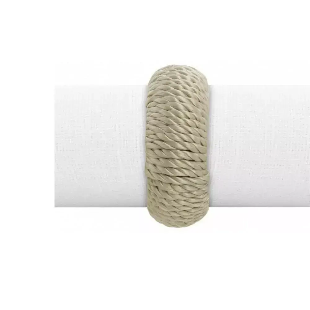 Argola de Guardanapo Rayon Aspargos 4 Peças Bege Copa&amp;Cia