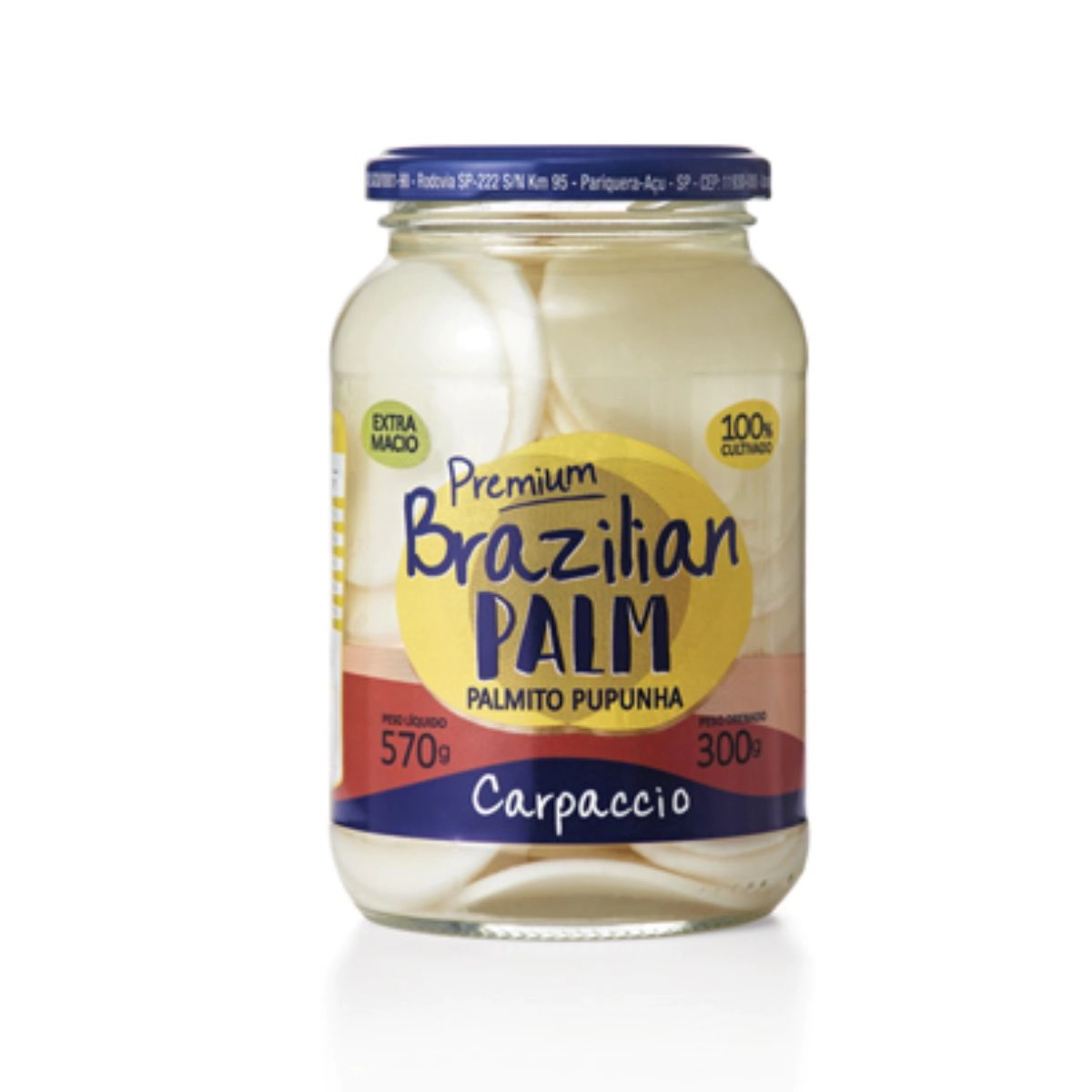 Palmito Pupunha Carpaccio Premium BRAZILIAN PALM 570g