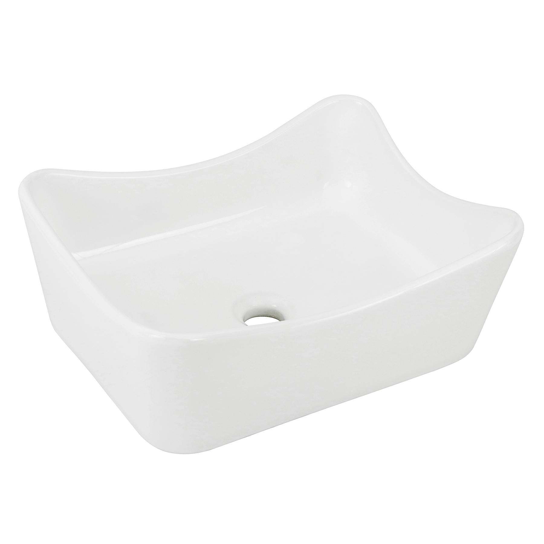 Cuba para Banheiro de Apoio Louça Retangular Branca 45x35cm CA - 185 Agnest