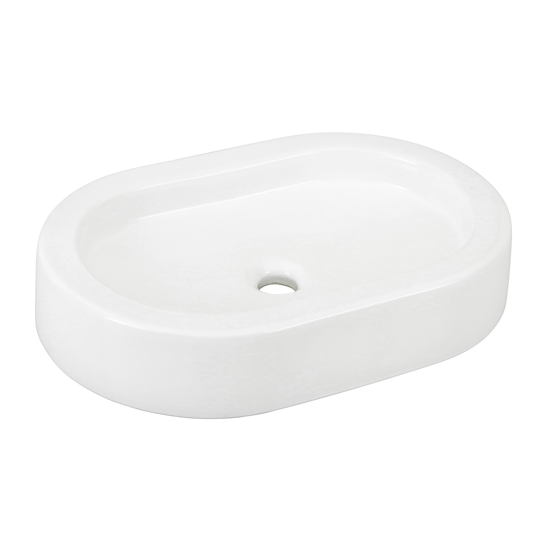Cuba para Banheiro de Apoio Louça Oval Branca 57x37,5cm CA - 183 Agnest