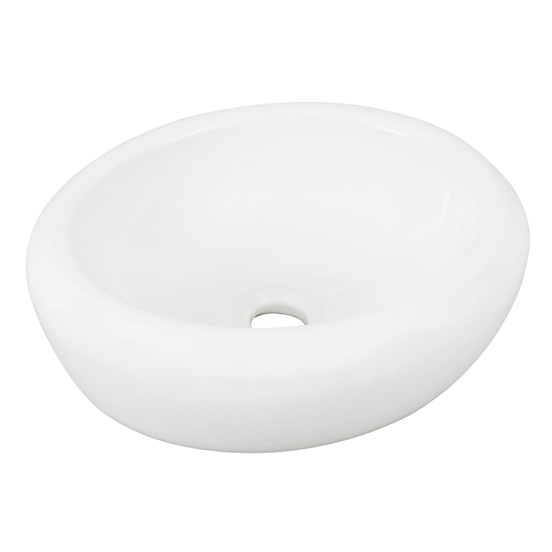 Cuba para Banheiro de Apoio Louça Oval Branca 40x34cm CA - 162 Agnest