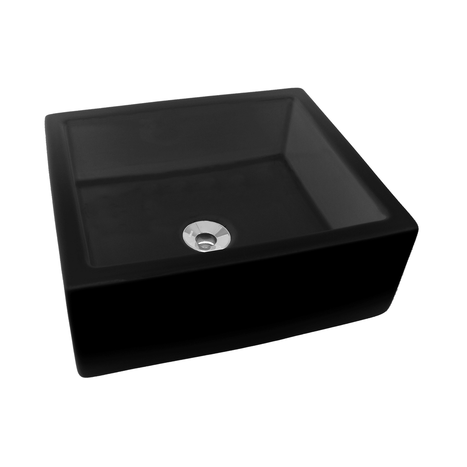 Cuba para Banheiro de Apoio Louça Retangular Preta 35x30,5cm CA - 164 #05 Agnest