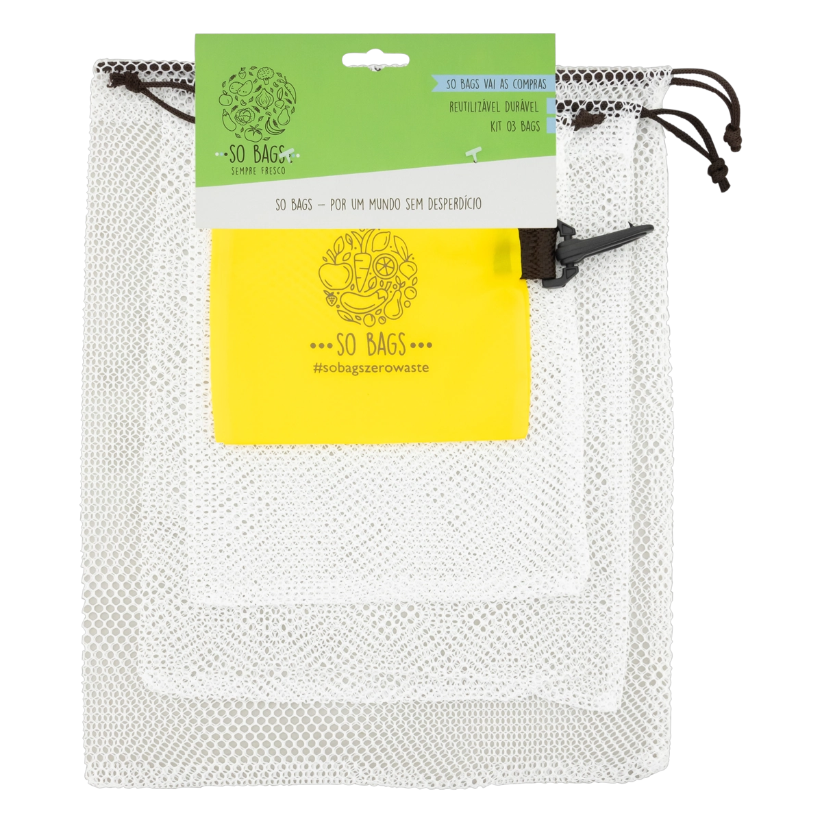 Kit Saco Reutilizável Vai às Compras So Bags 3 Unidades