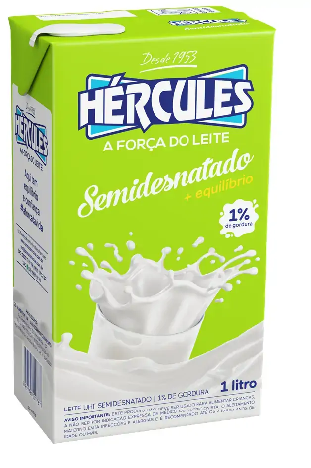 Leite Uht Hercules Semi Desnatado 1l