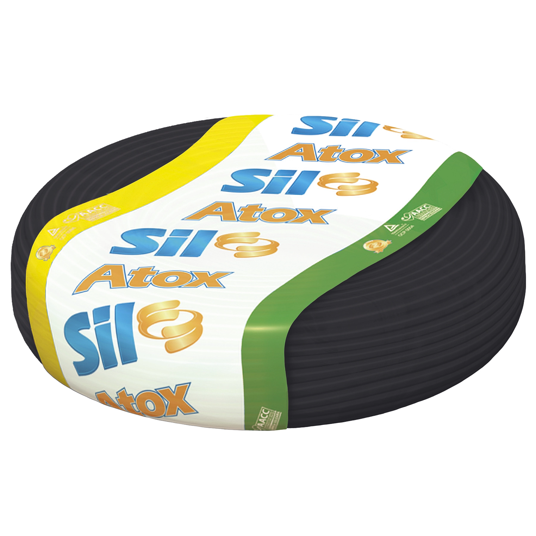 Cabo Atoxsil Flex 750v 4,00mm Pt C/100mts Sil